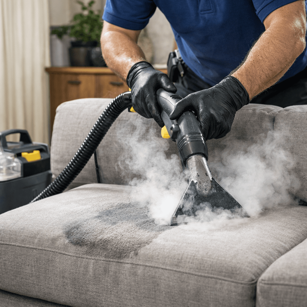 vệ sinh sofa bằng máy hơi nước
