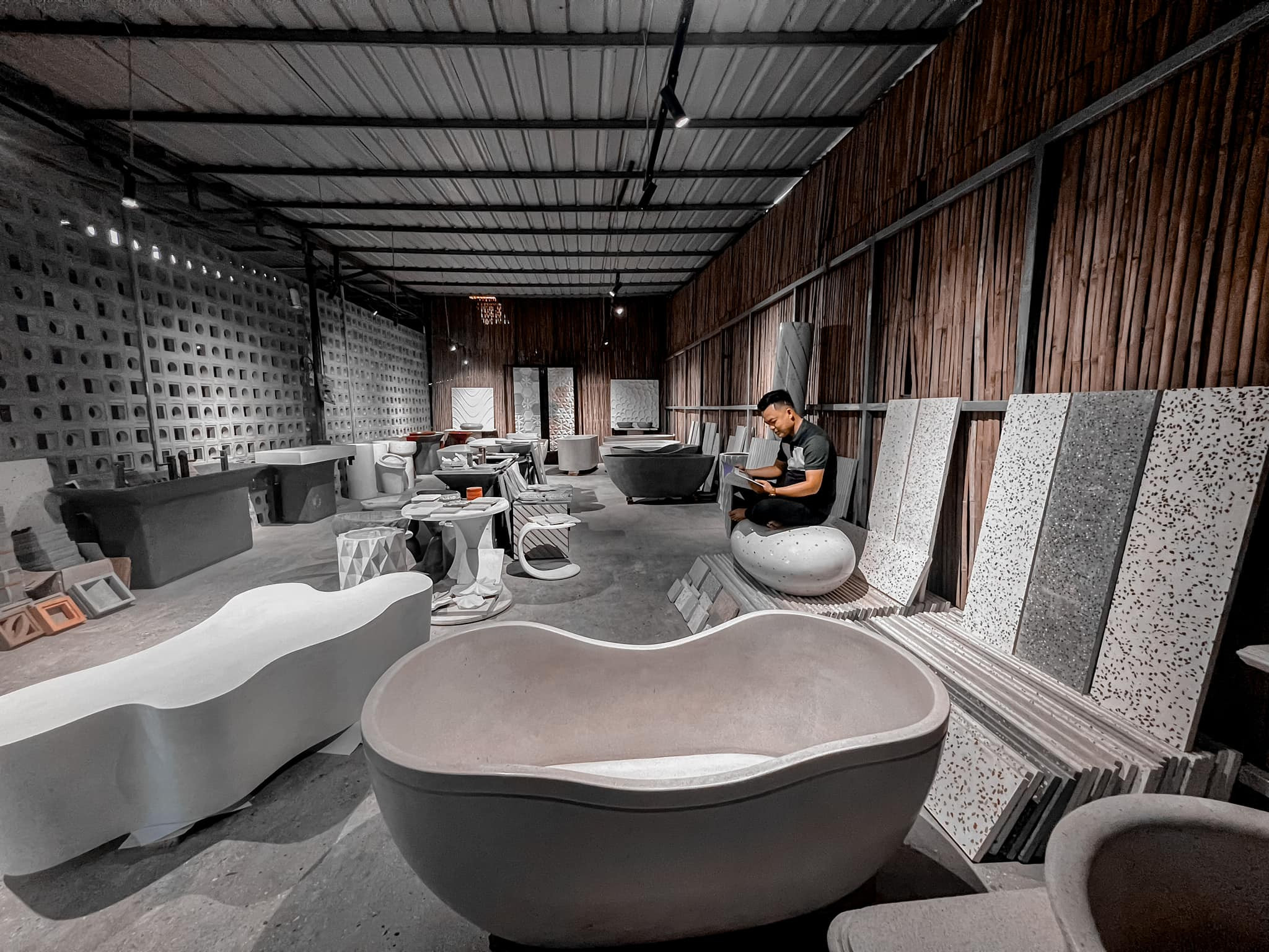 thi công mài bóng sàn bê tông - Terrazo bê tông nghệ thuật
