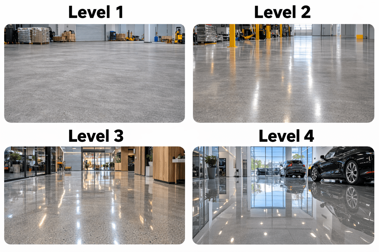 BÊ TÔNG MÀI CÁC CẤP ĐỘ