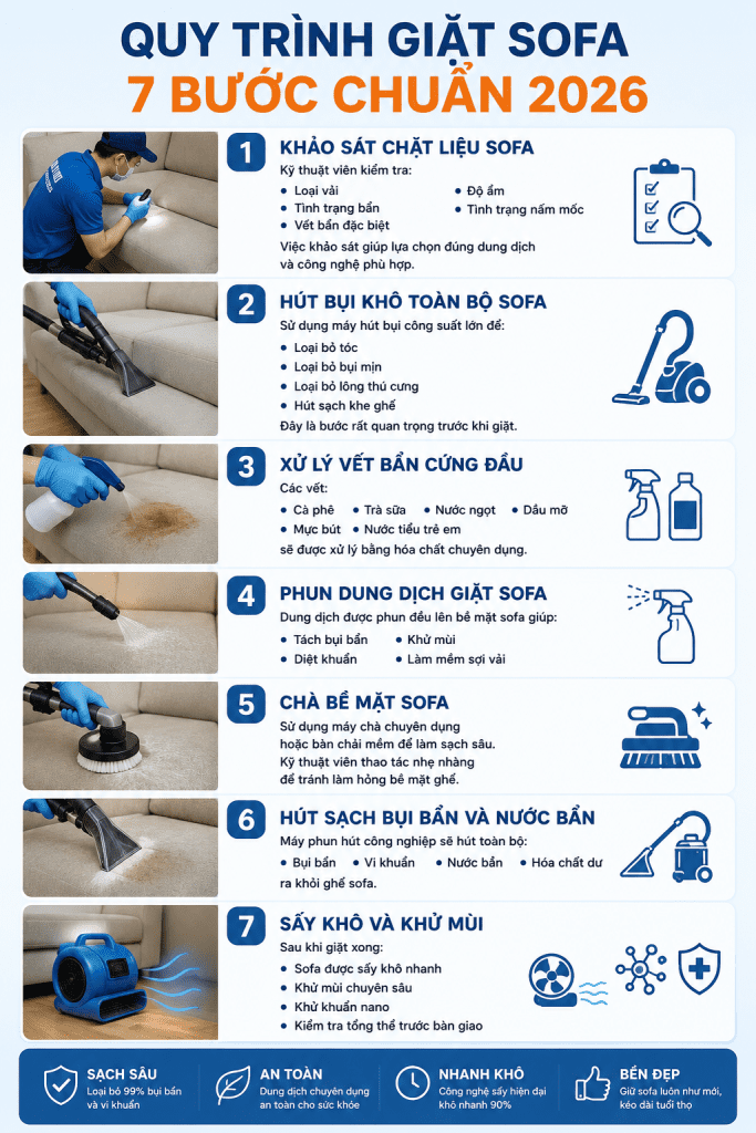 quy trinh giặt ghế sofa