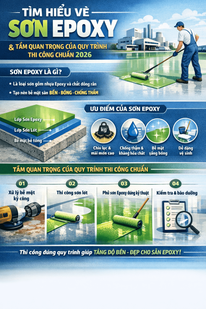 Hướng dẫn thi công sơn epoxy chuẩn