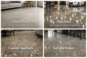 Phân cấp các cấp độ mài của bê tông - Hoàng Anh