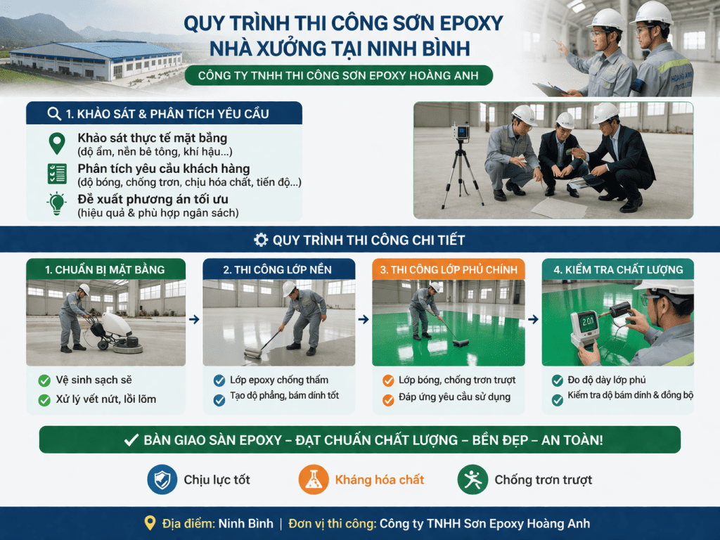 Quy trình thi công sơn epoxy - ninh bình
