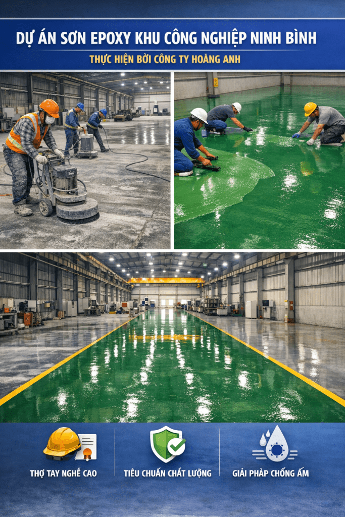 Dự án sơn epoxy giải pháp công nghệp công ty hoàng anh