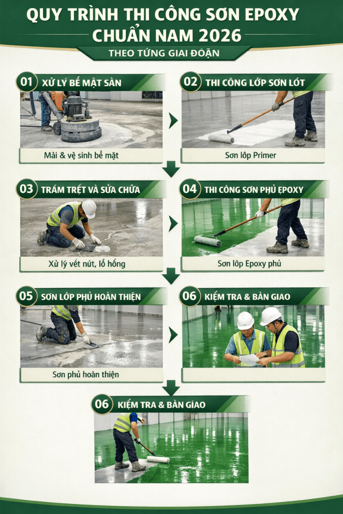 quy trinh son epoxy tren nen be tong