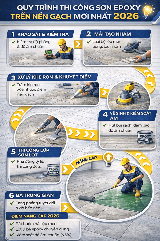 quy trinh son epoxy tren nen gach