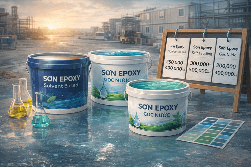 Giá Sơn Epoxy 1m2 Tại Ninh Bình Là Bao Nhiêu?