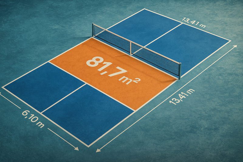 Sân pickleball bao nhiêu m2 theo kích thước chuẩn?