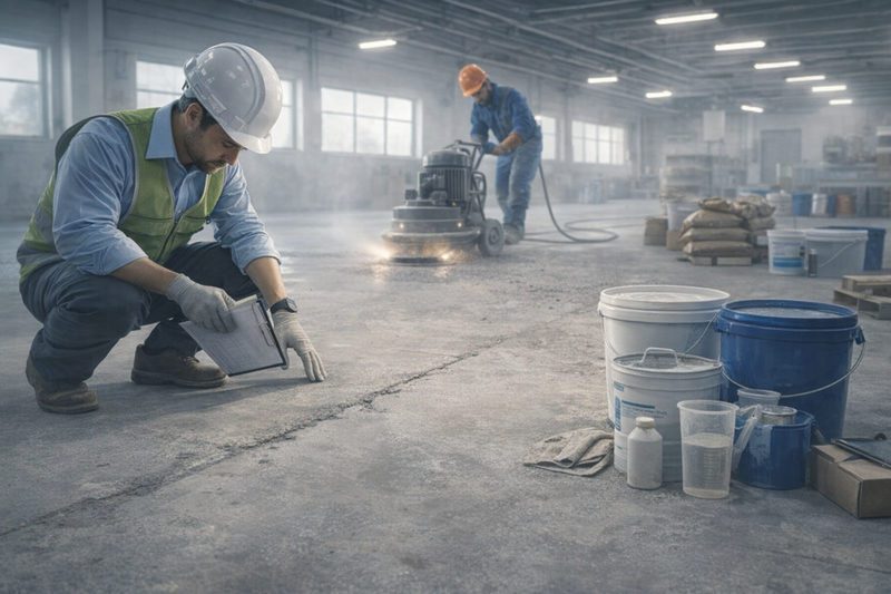 Các bước chuẩn bị nền và xử lý bề mặt trước khi thi công sơn epoxy