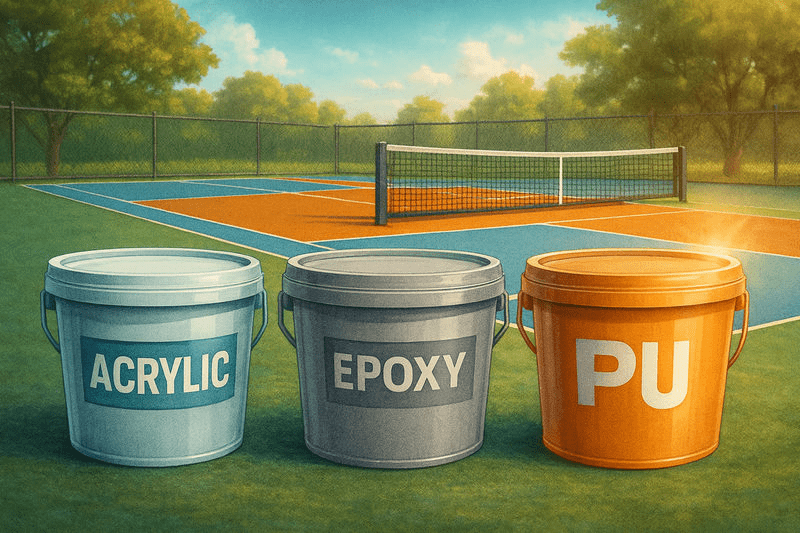 Các loại sơn sân pickleball phổ biến hiện nay