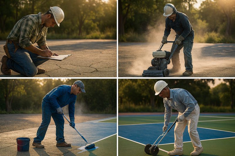 Quy trình thi công sơn sân pickleball và thời gian đưa vào sử dụng