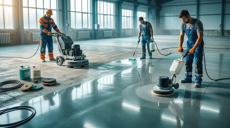 Tổng quan quy trình và Mài bóng bê tông cần lưu ý những gì?