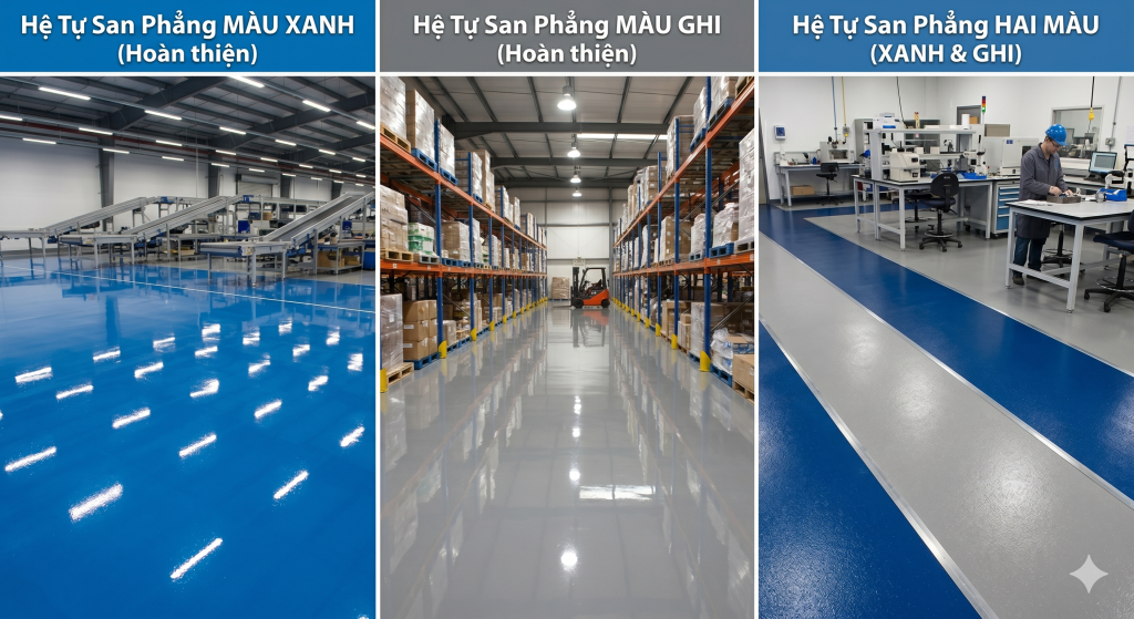 sơn epoxy tự san trên nền gạch men