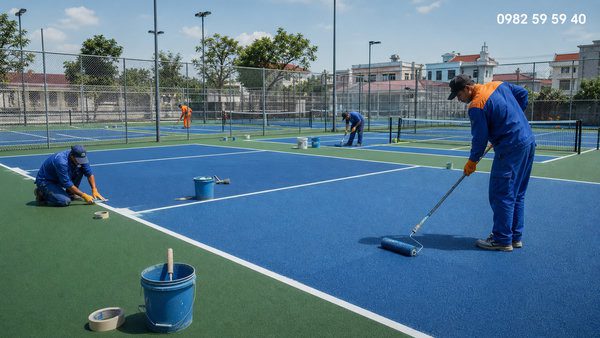 Tổng quan thi công sân Pickleball chuyên nghiệp tại Nam Định trọn gói A-Z