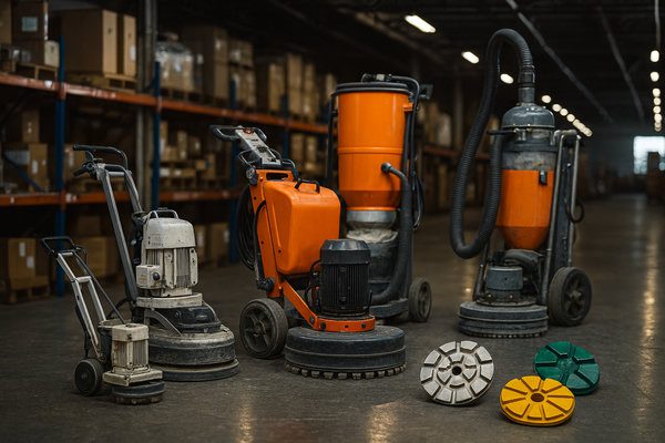 Các loại máy mài sàn bê tông công nghiệp cho thuê