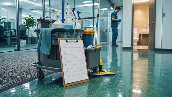 Hạng mục vệ sinh văn phòng được thực hiện chi tiết