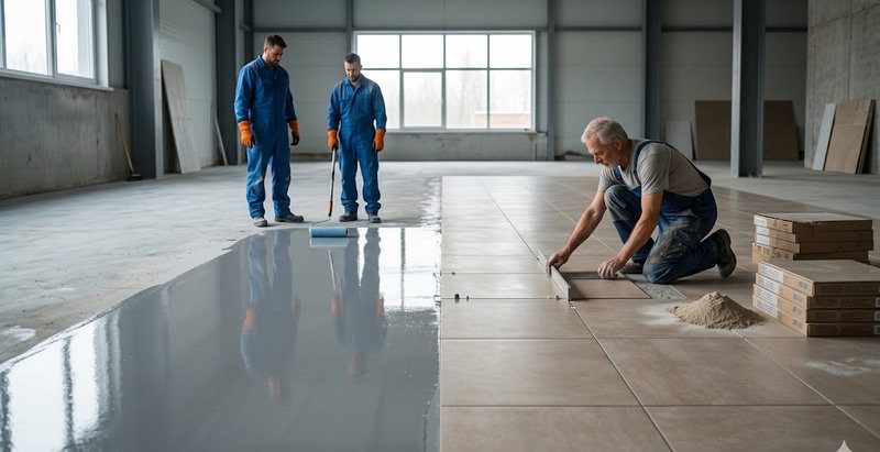 So sánh chi tiết: Sơn epoxy vs gạch men