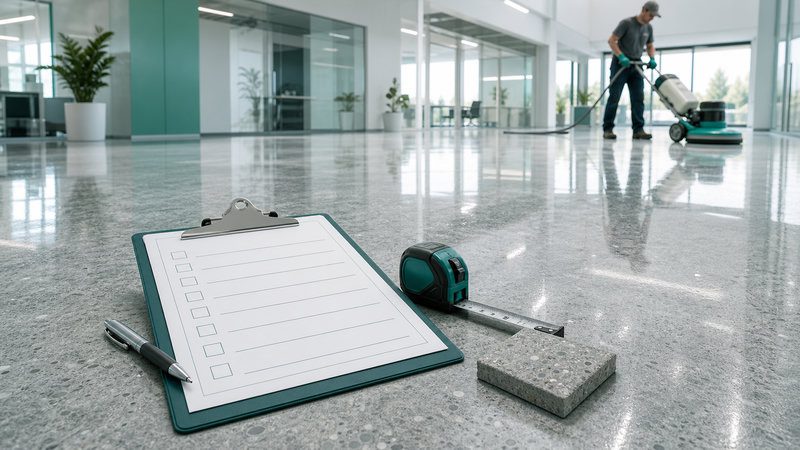 Checklist Chọn Nhà Thầu Và Cách Bảo Trì Sàn Bê Tông Mài Lâu Dài