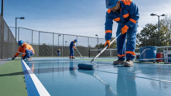 Quy trình sơn sân Pickleball chuẩn 5 lớp đến 8 lớp