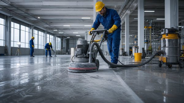 Quy trình thi công mài nền bê tông chuẩn kỹ thuật